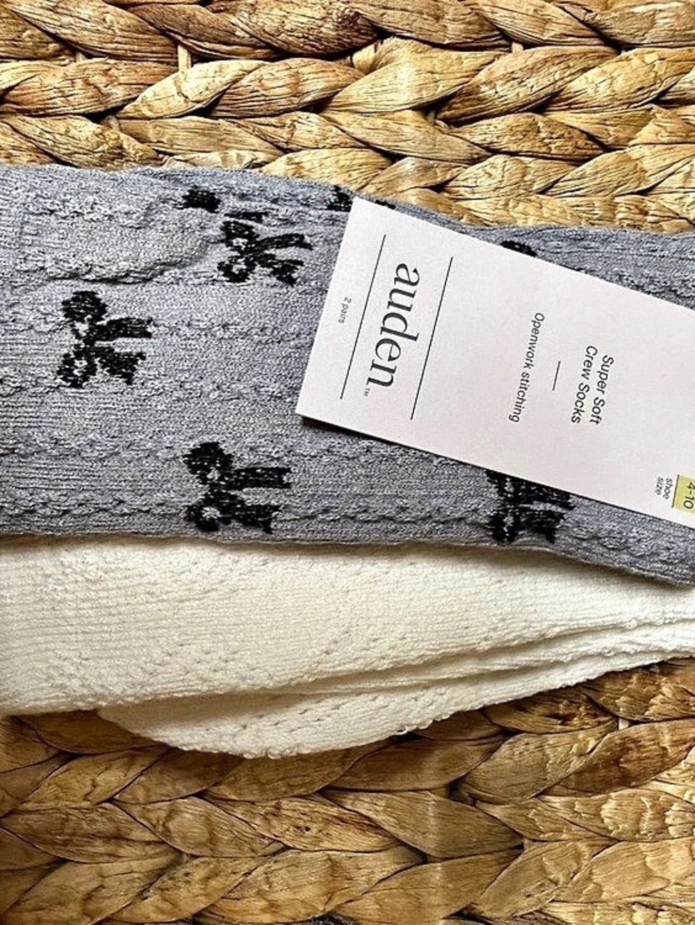 Auden 3Floral Scarves in Gray & Cream NWT
